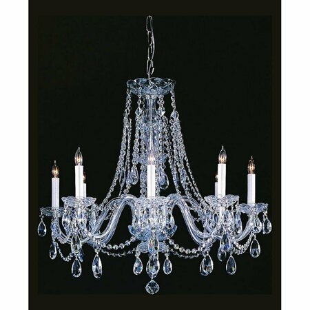 CRYSTORAMA Eight Light Polished Chrome Up Chandelier 1138-CH-CL-S